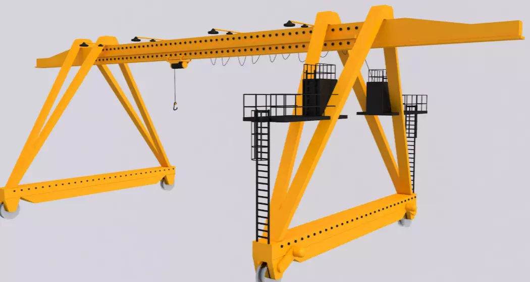 3D model Gantry Crane Collection 3D model_2