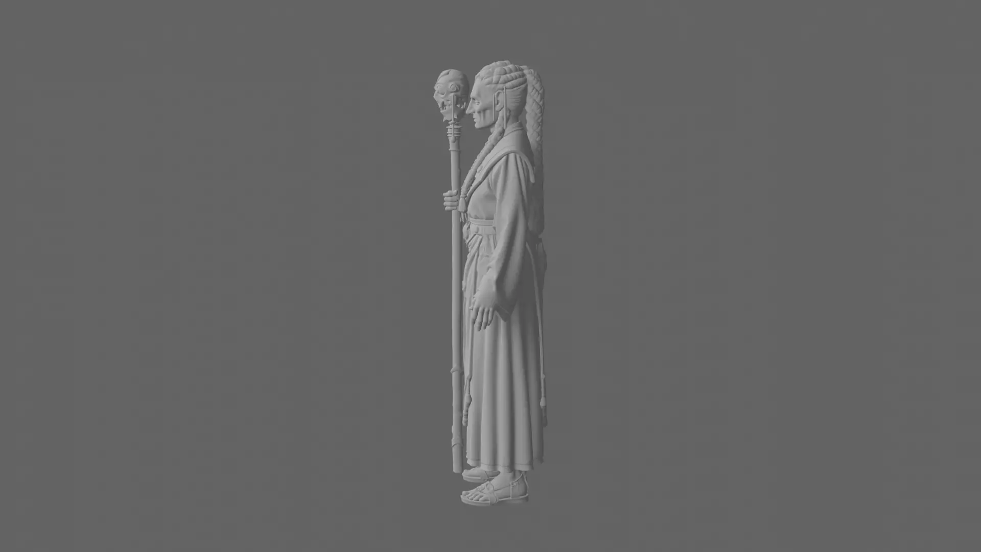 Solemn Decayed Undead Priest World 3D model_7