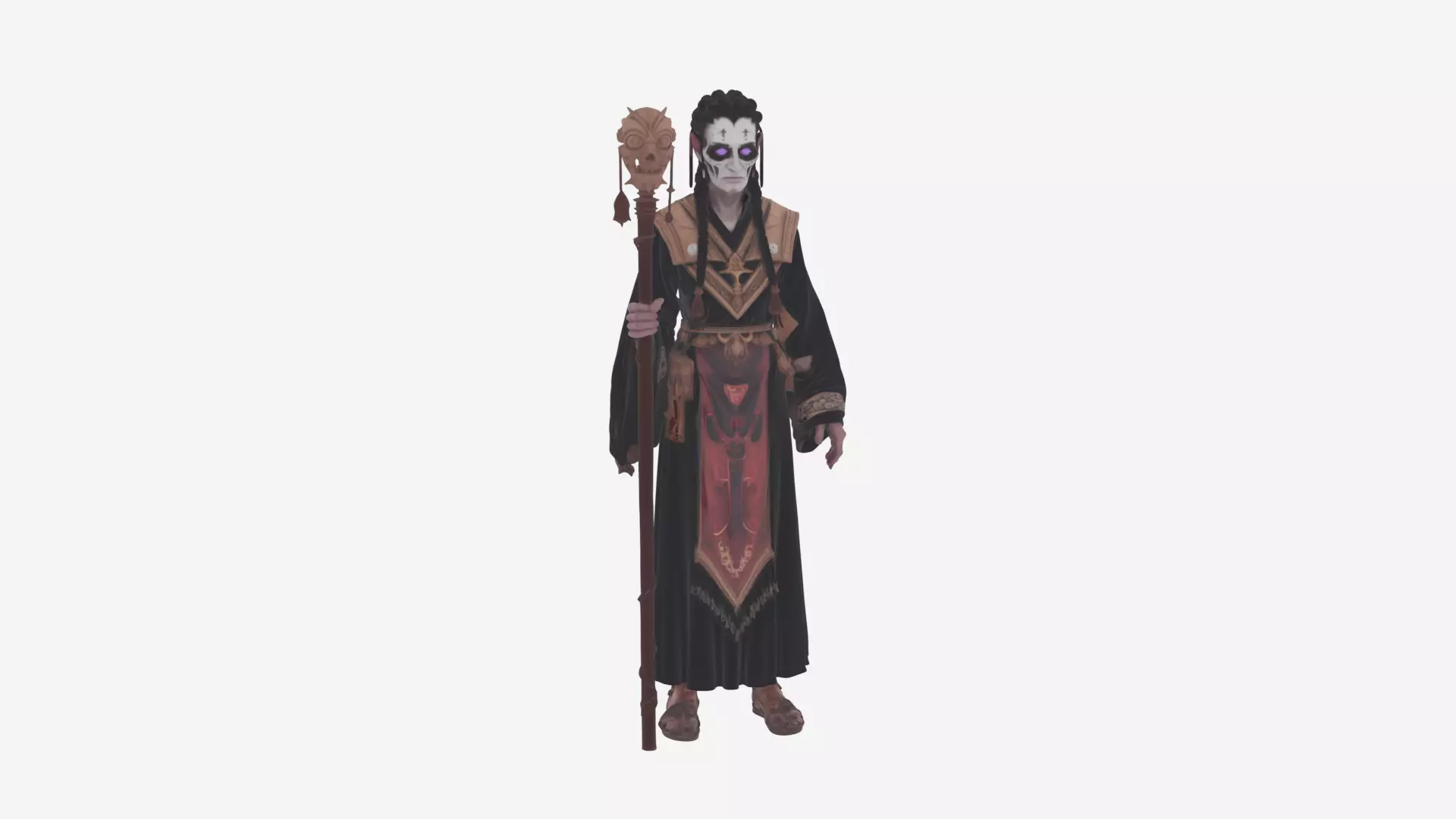 Solemn Decayed Undead Priest World 3D model_2