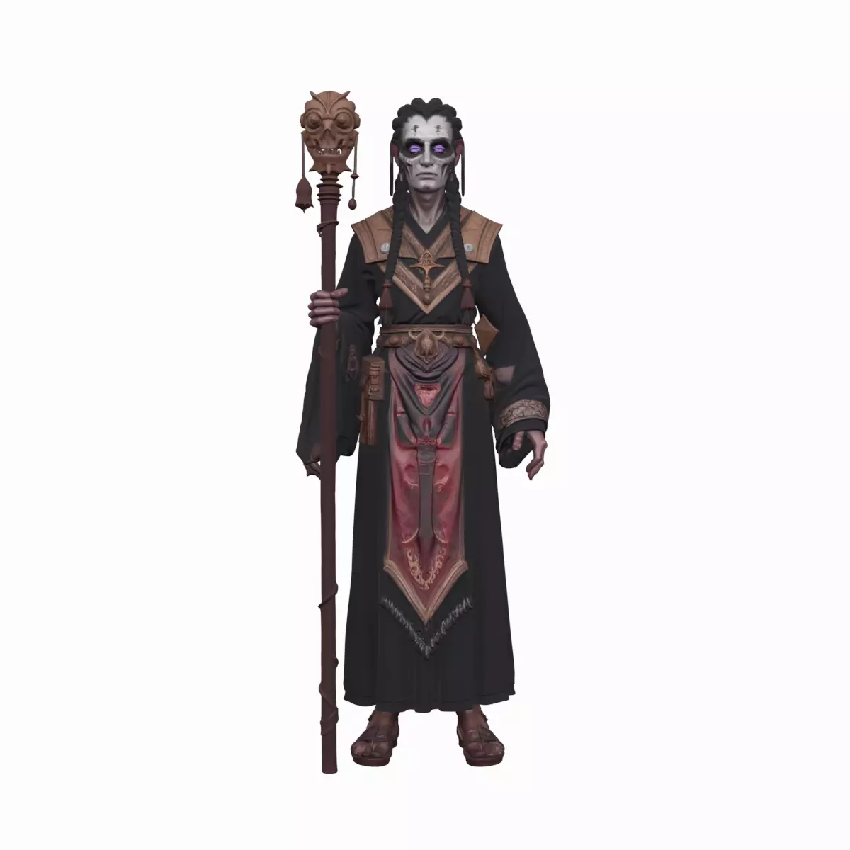 Solemn Decayed Undead Priest World 3D model_0