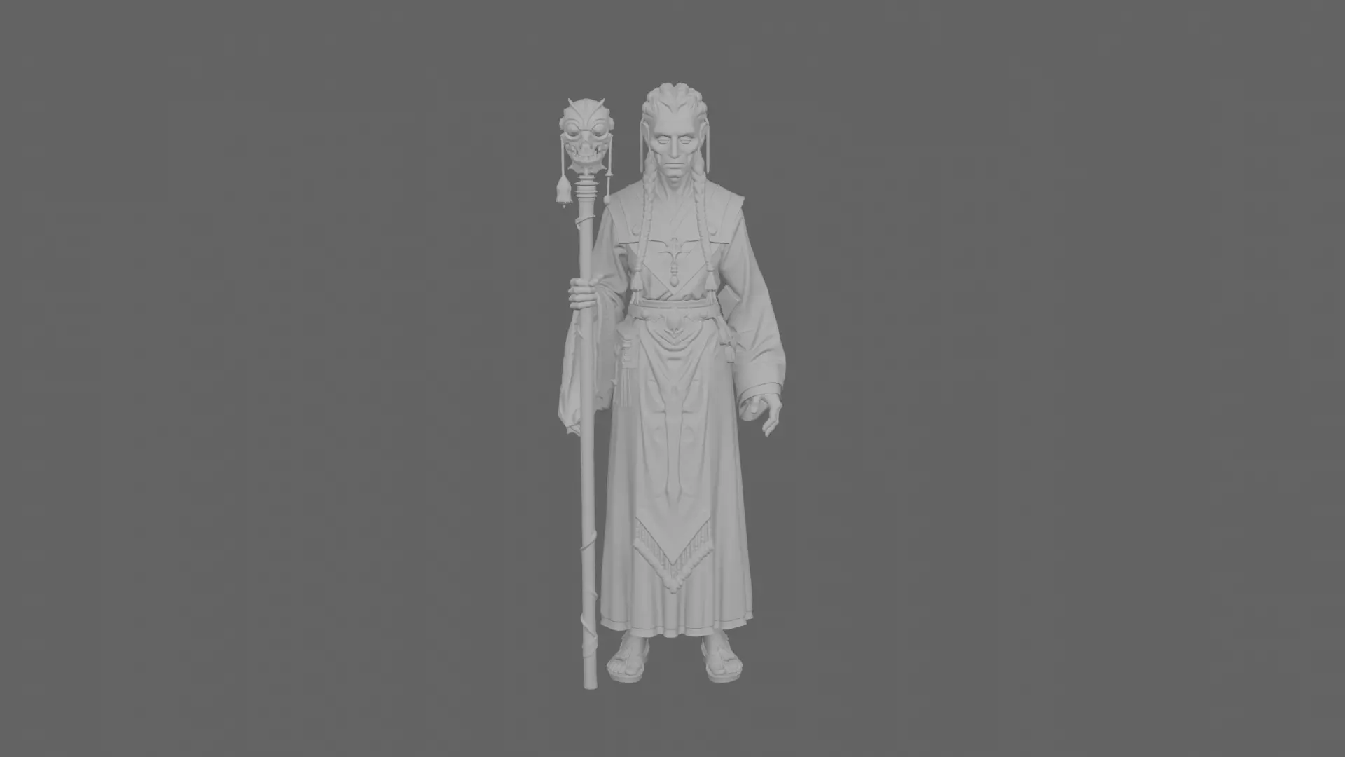Solemn Decayed Undead Priest World 3D model_6