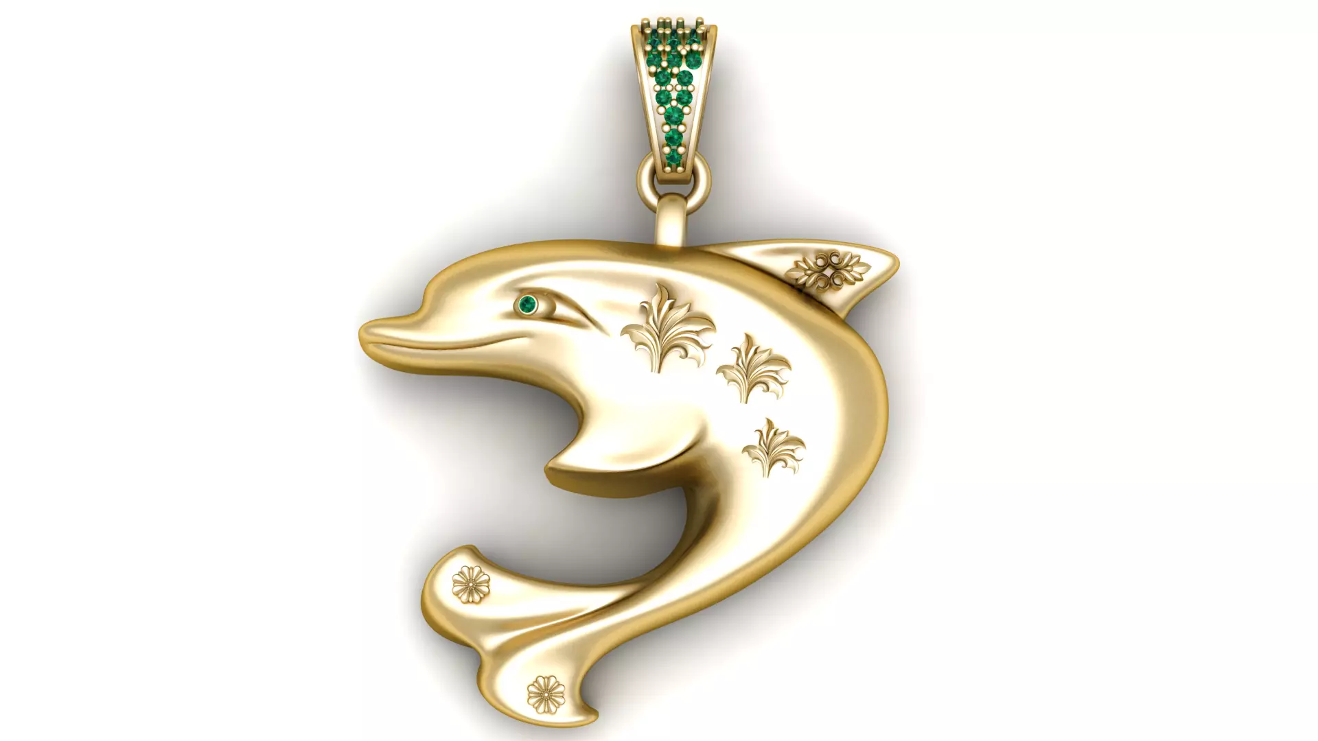 Flipper Dolphin Pendant 3D Printable MODEL 3D print model
