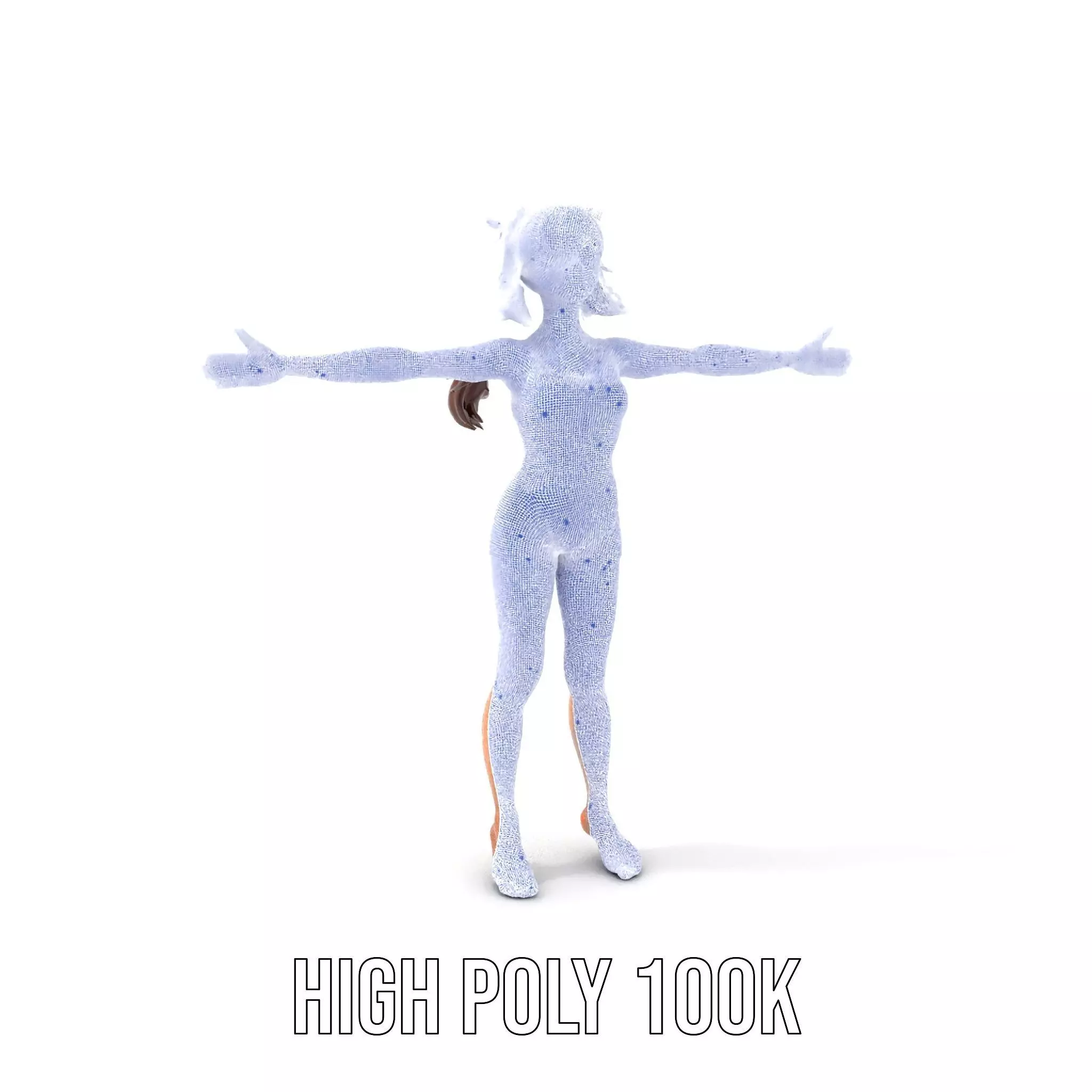 Anime Character Polka Dot Suit model pack Low-poly 3D model_4