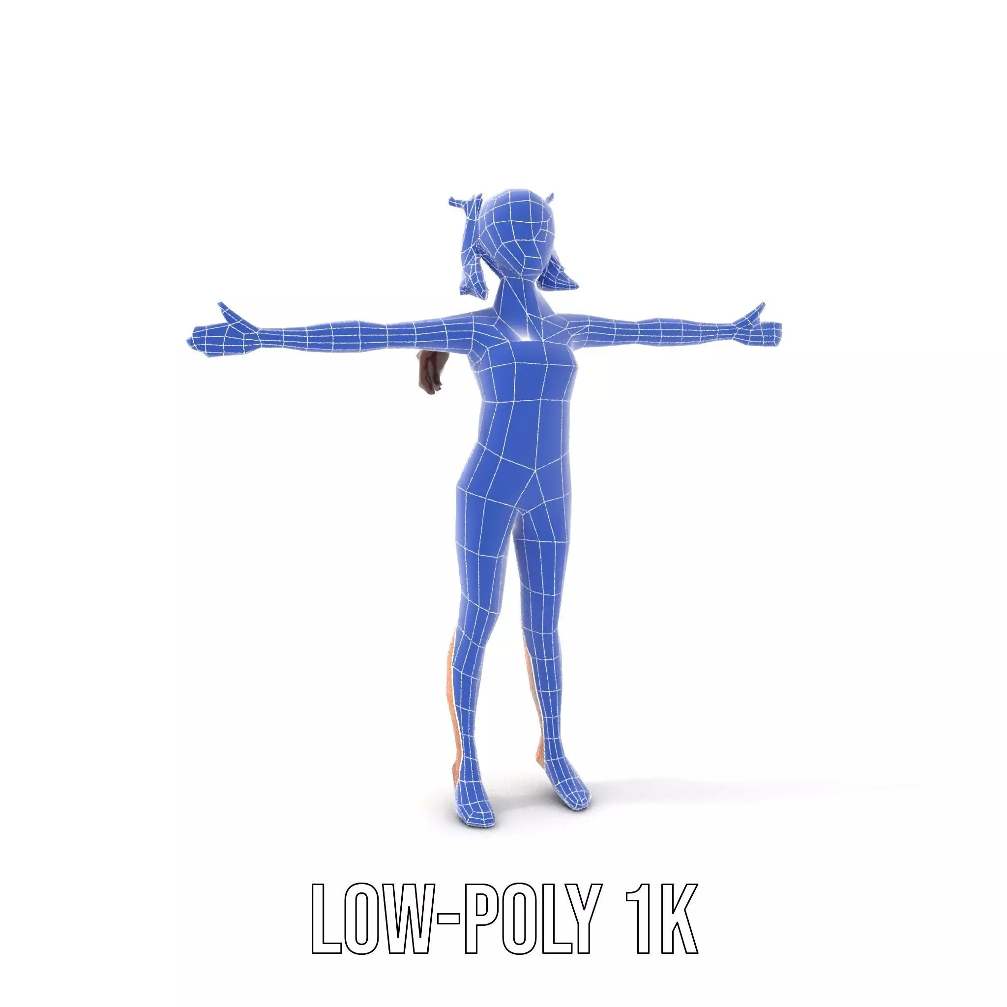 Anime Character Polka Dot Suit model pack Low-poly 3D model_18