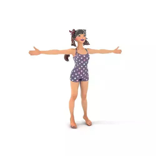 Anime Character Polka Dot Suit model pack