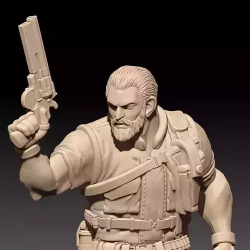 RE1 Barry Burton Miniature