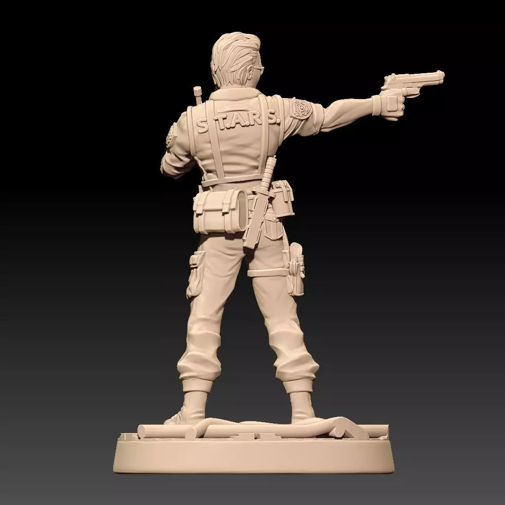 RE1 Albert Wesker Miniature 3D model_2