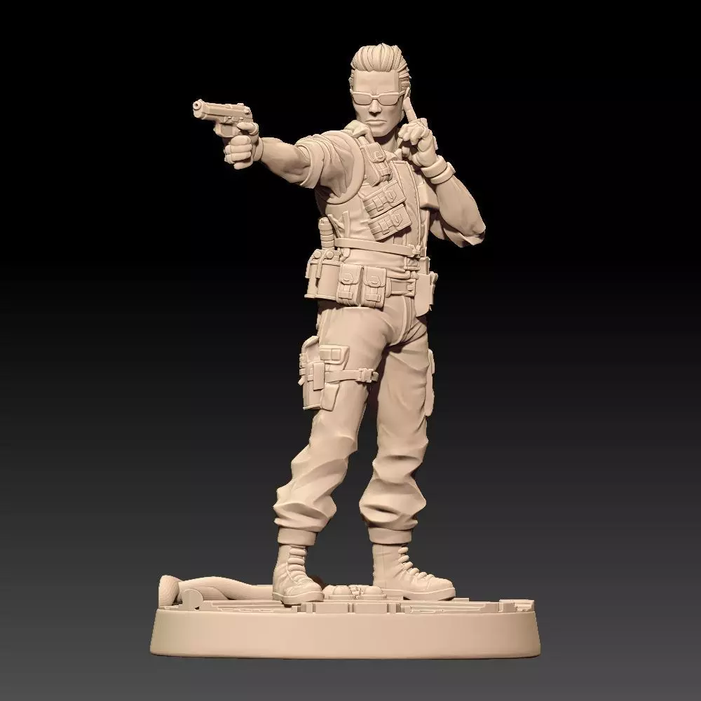RE1 Albert Wesker Miniature 3D model_1