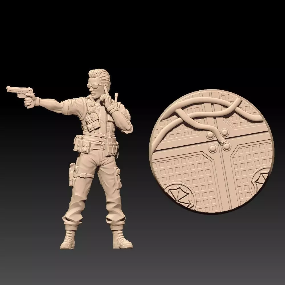 RE1 Albert Wesker Miniature 3D model_4