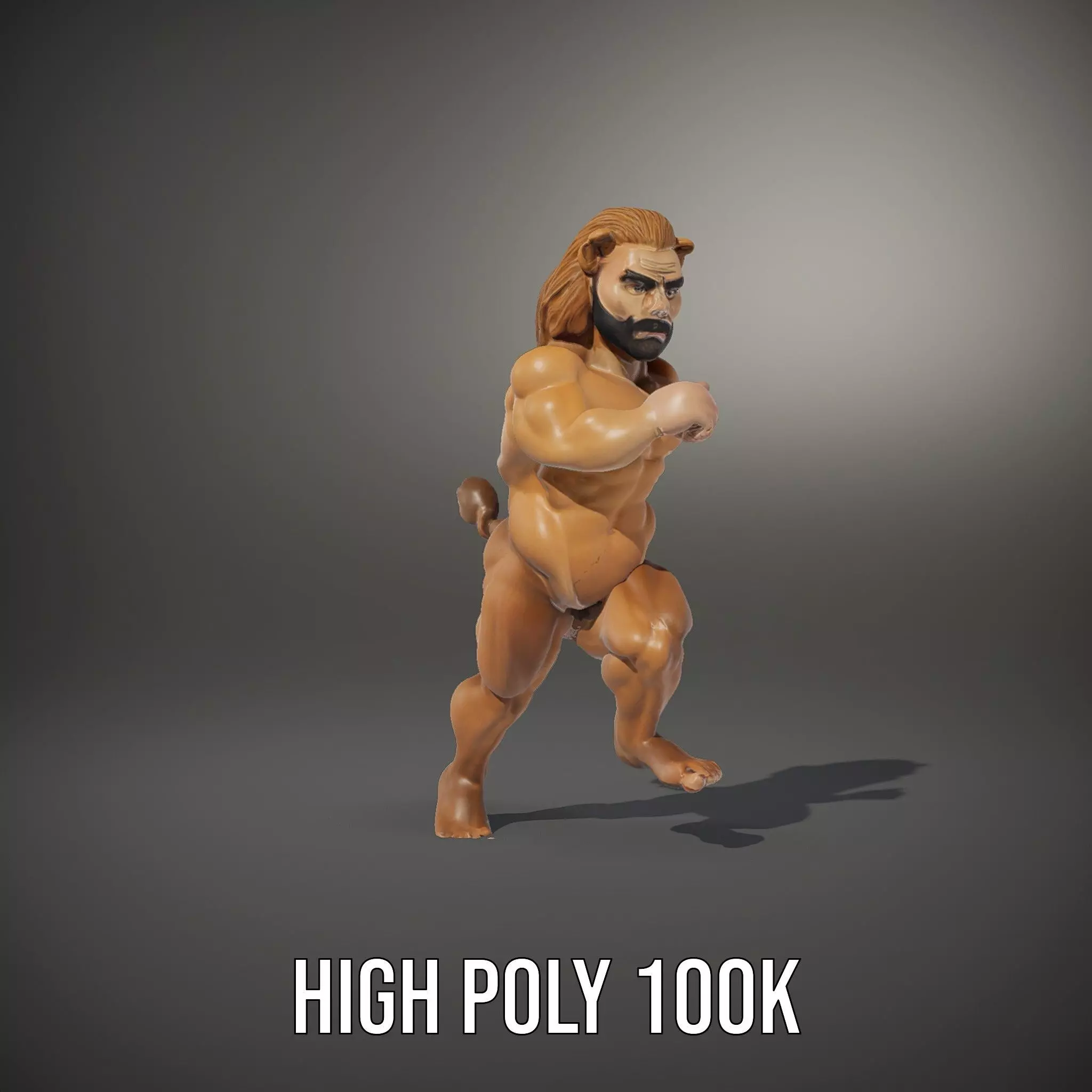 Lion Warrior Character model pack Low-poly 3D model_9