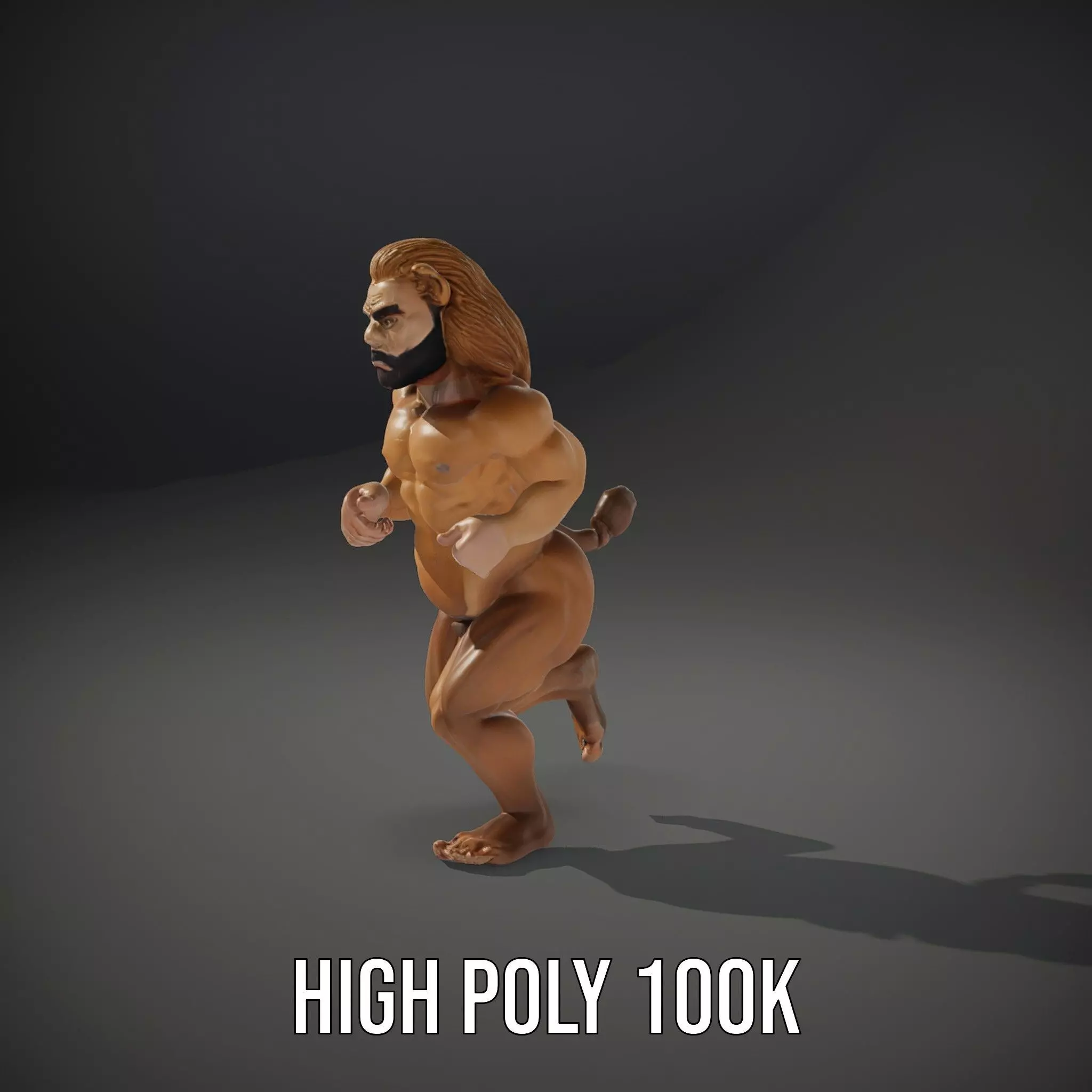 Lion Warrior Character model pack Low-poly 3D model_17