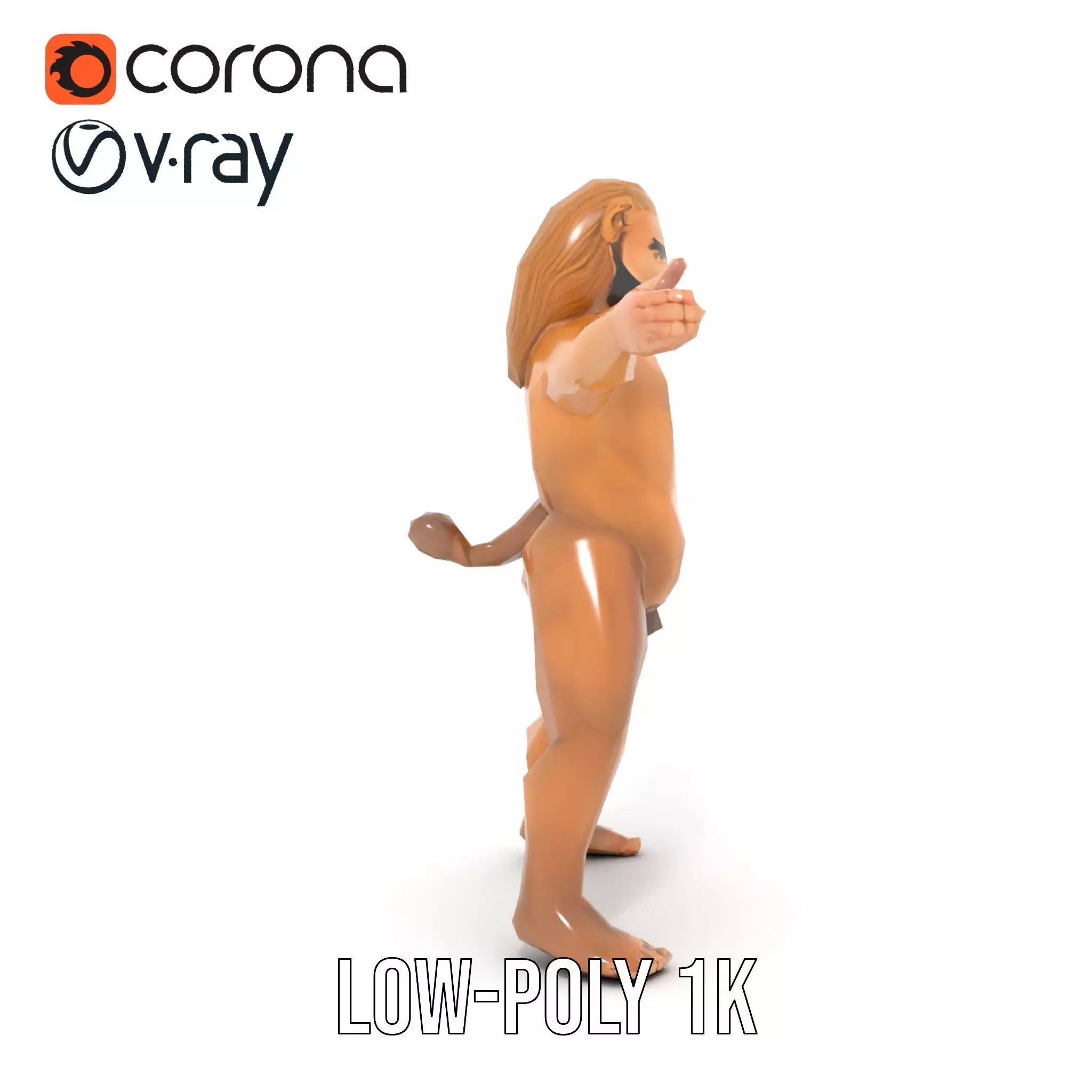 Lion Warrior Character model pack Low-poly 3D model_8