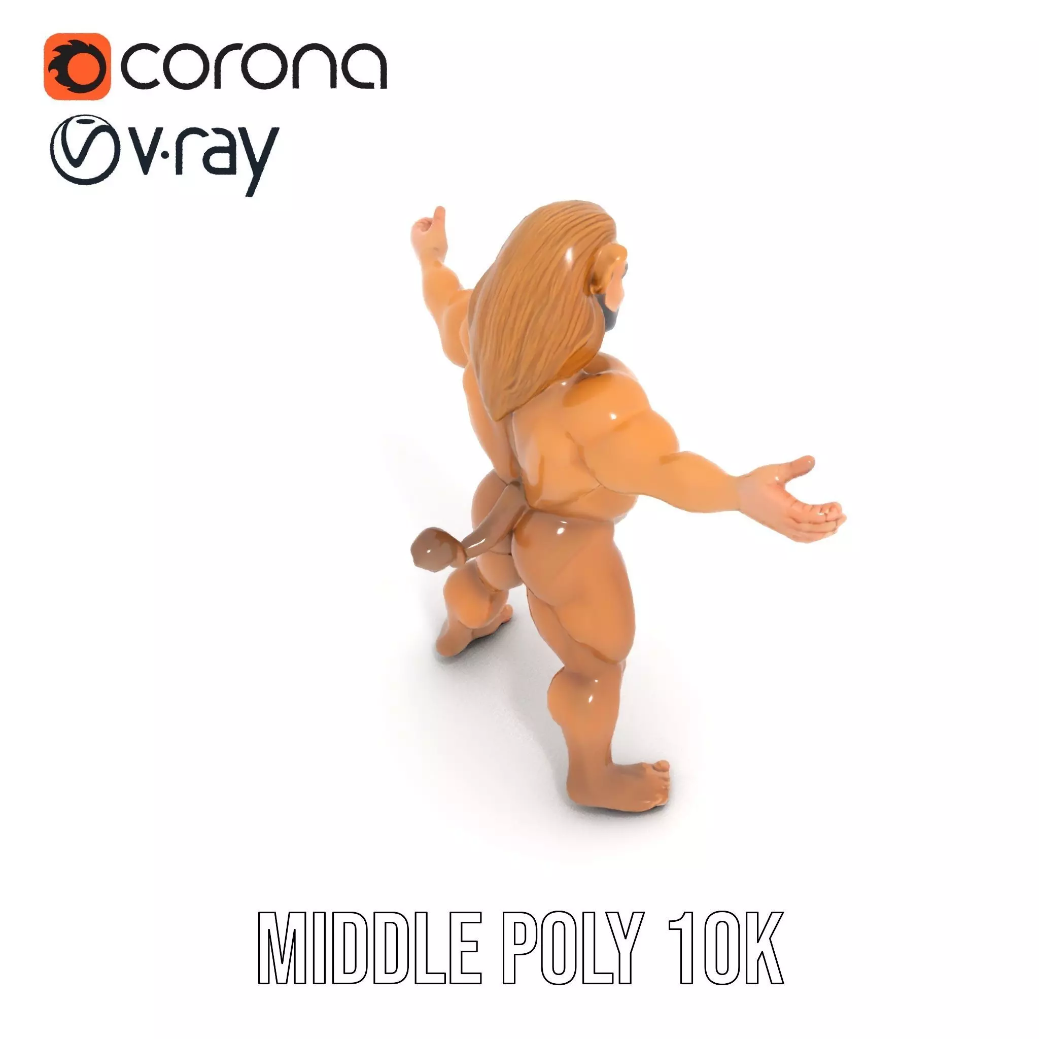 Lion Warrior Character model pack Low-poly 3D model_30