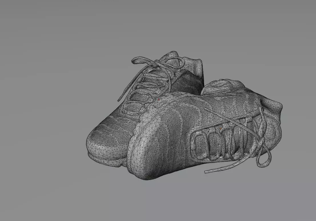 NIKE AIRMAX PLUS BLACK REFLECTIVE 3D SHOES Low-poly 3D model_14