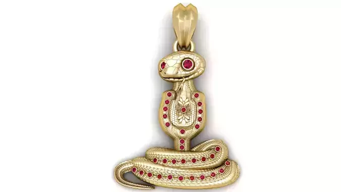  SNAKE ANIMAL PENDANT 3D PRINTABLE MODEL