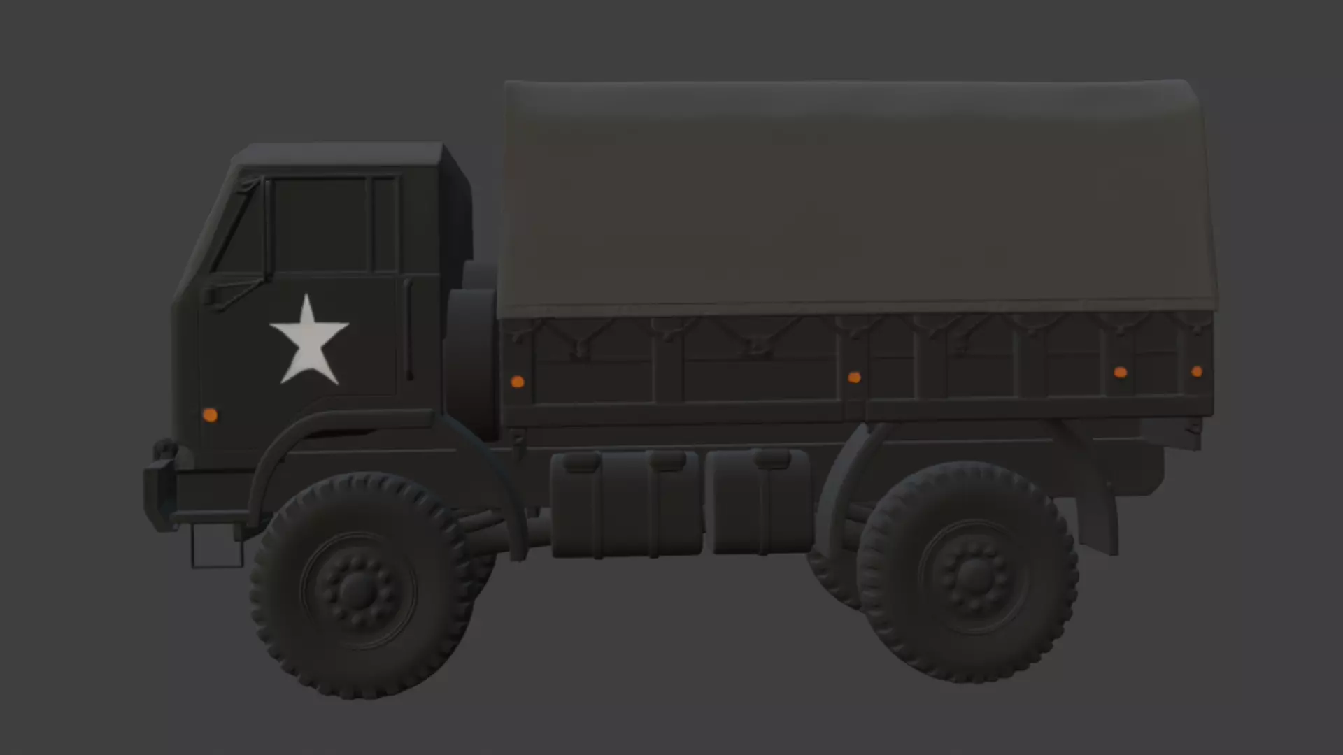 Military Cargo Truck 3D Model 3D model_1