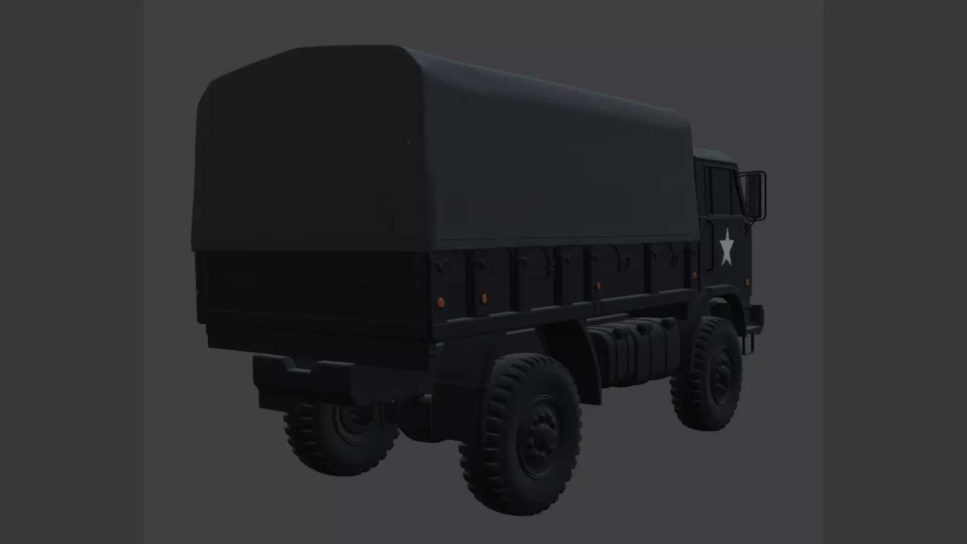Military Cargo Truck 3D Model 3D model_3