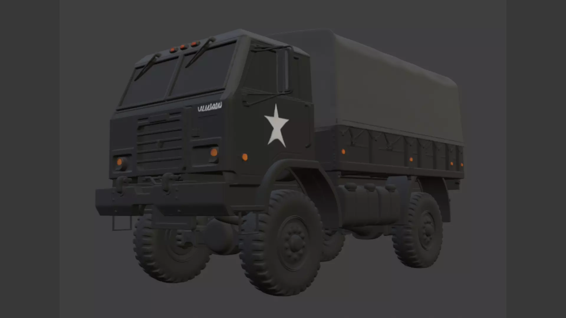 Military Cargo Truck 3D Model 3D model_6