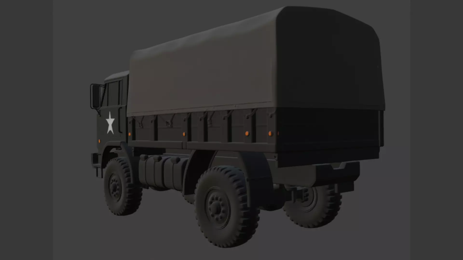 Military Cargo Truck 3D Model 3D model_2