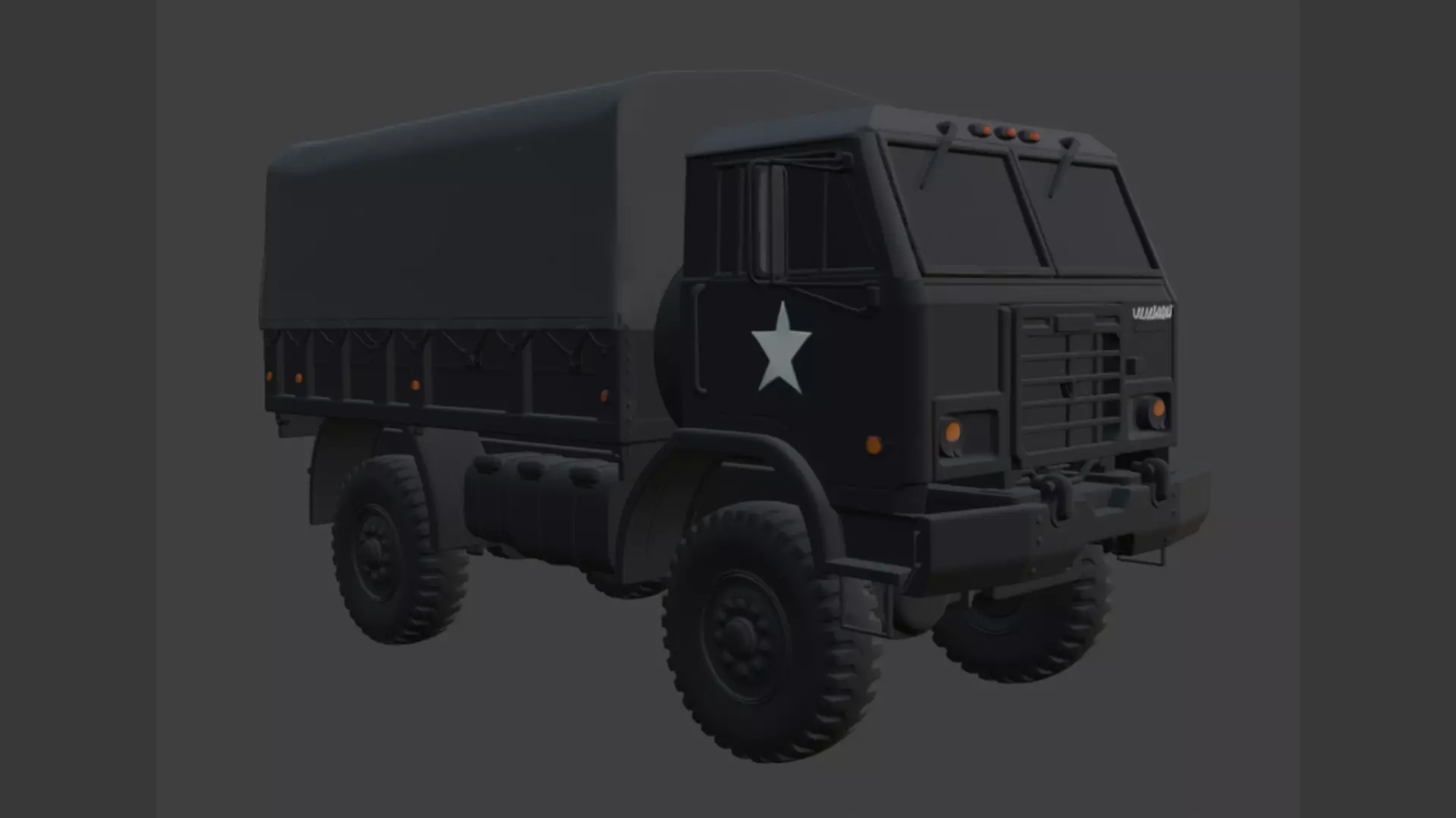 Military Cargo Truck 3D Model 3D model_4