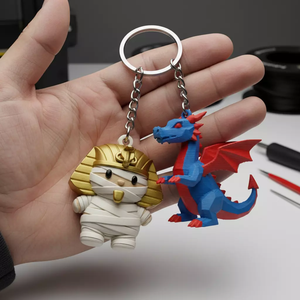 pharaoh mini keychain cute 3d Model Free 3D print model_2