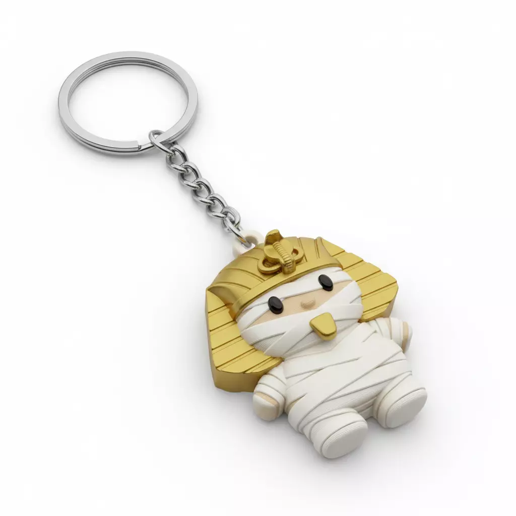 pharaoh mini keychain cute 3d Model Free 3D print model_3
