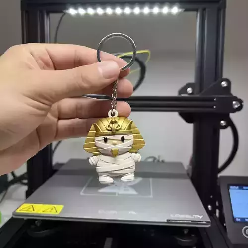pharaoh mini keychain cute 3d Model Free 3D print model