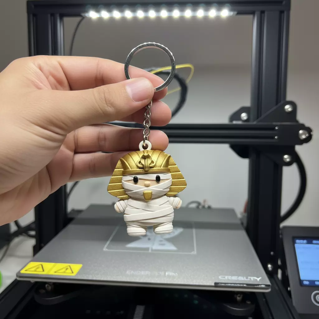 pharaoh mini keychain cute 3d Model Free 3D print model_0