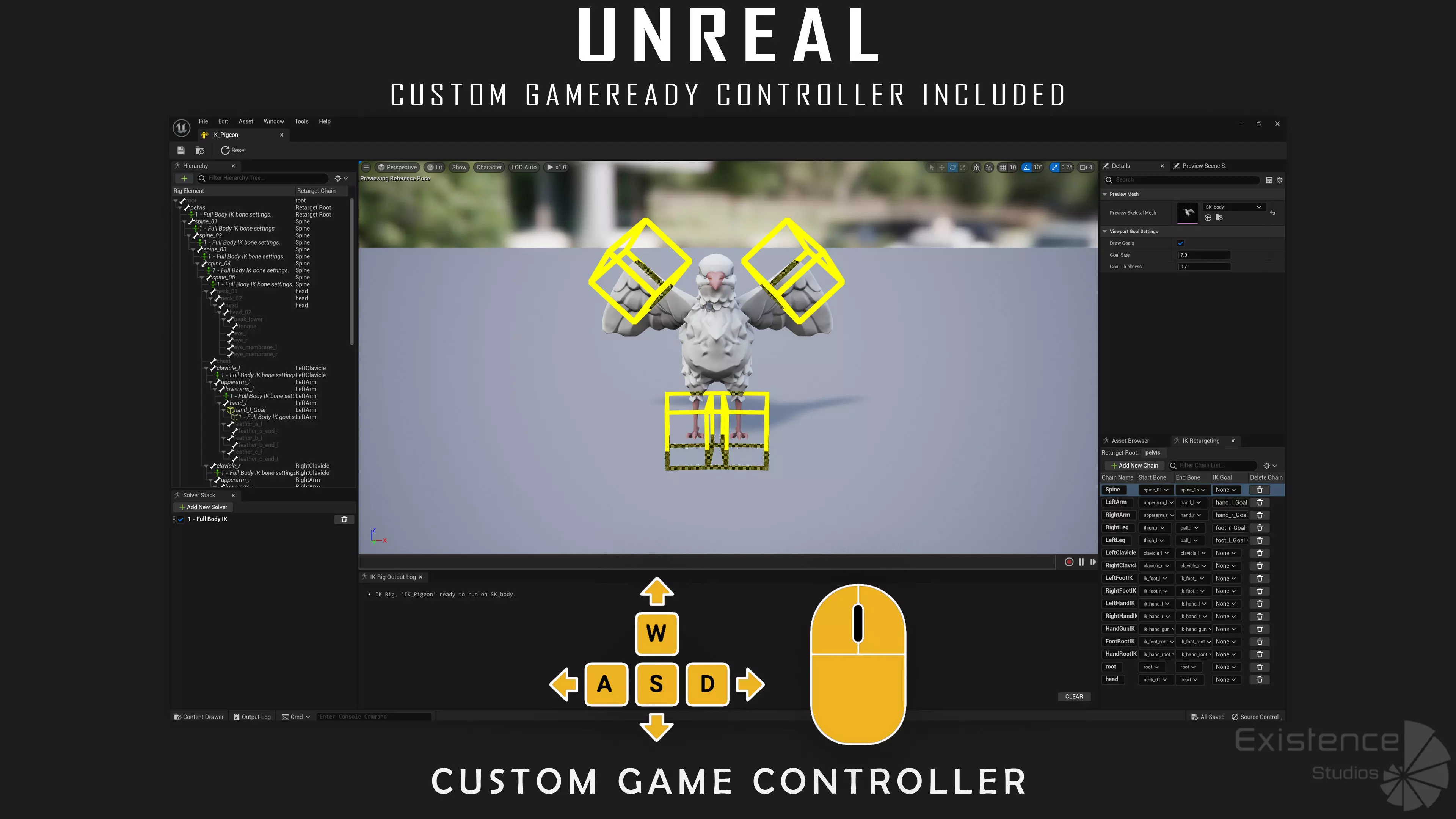 White Pigeon - Flying System - Bird Behavior Low-poly 3D model_20
