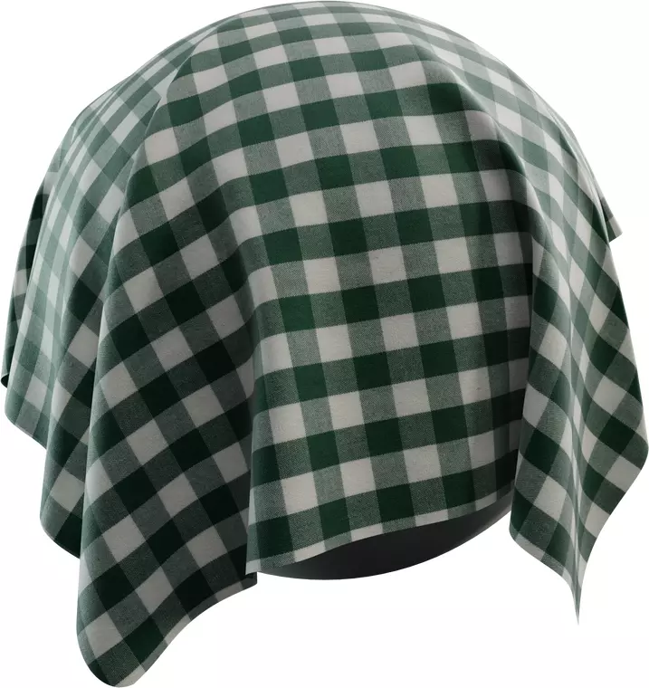 Gingham Check Cotton Fabric Texture PBR Texture_0