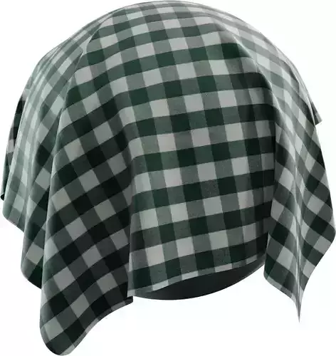 Gingham Check Cotton Fabric Texture PBR 