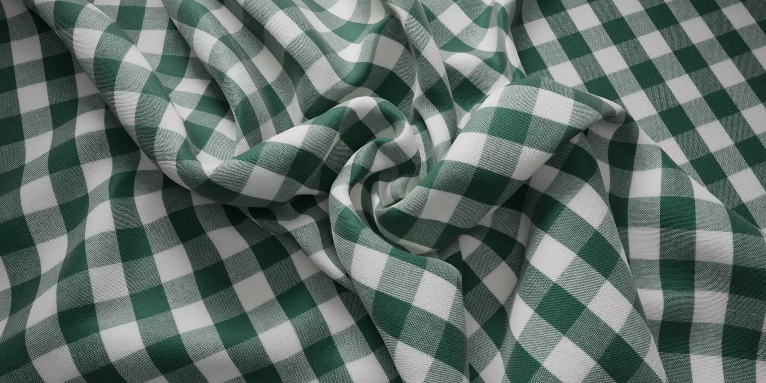 Gingham Check Cotton Fabric Texture PBR Texture_1