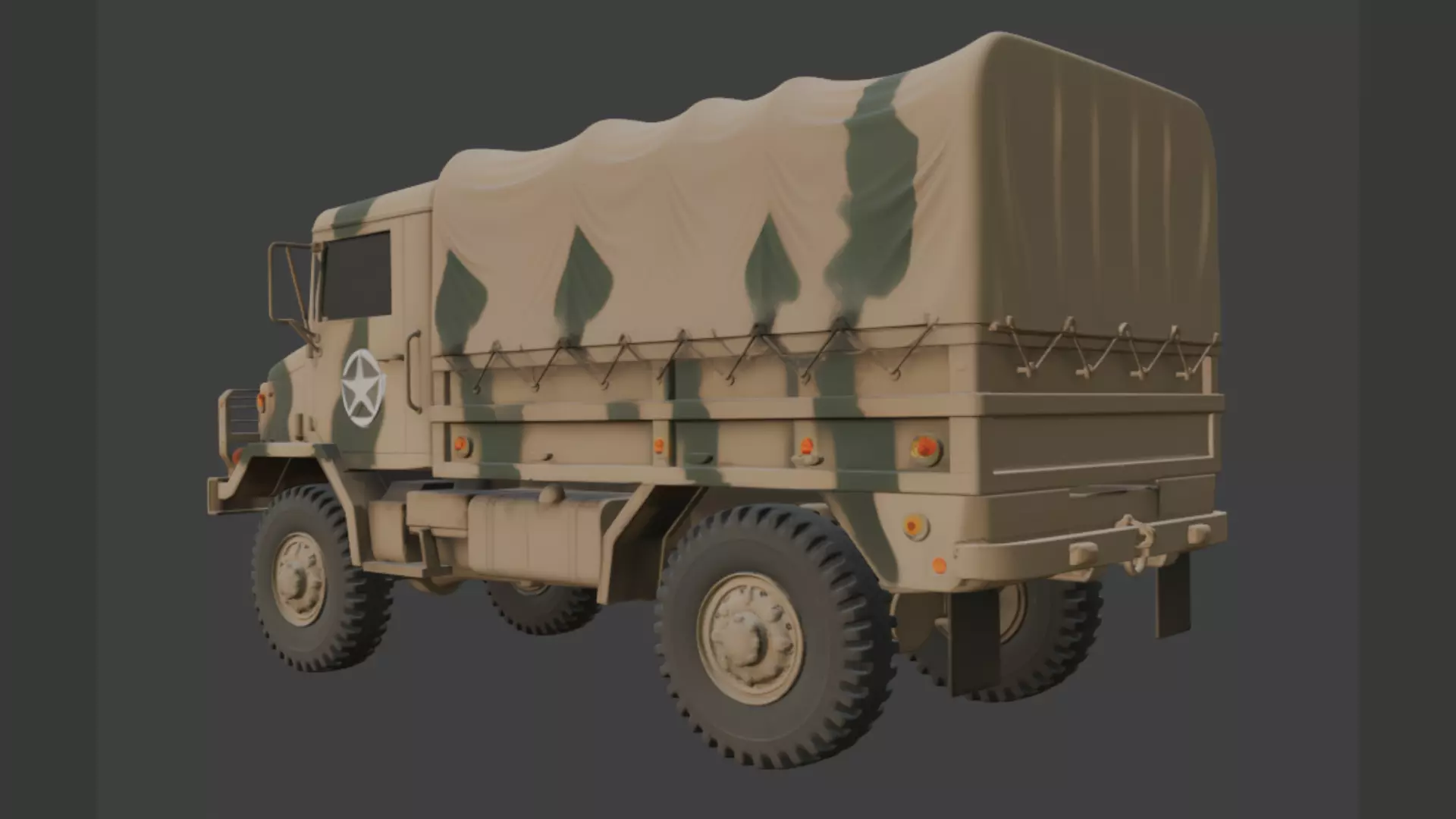 Military Cargo Truck 3D Model 3D model_2