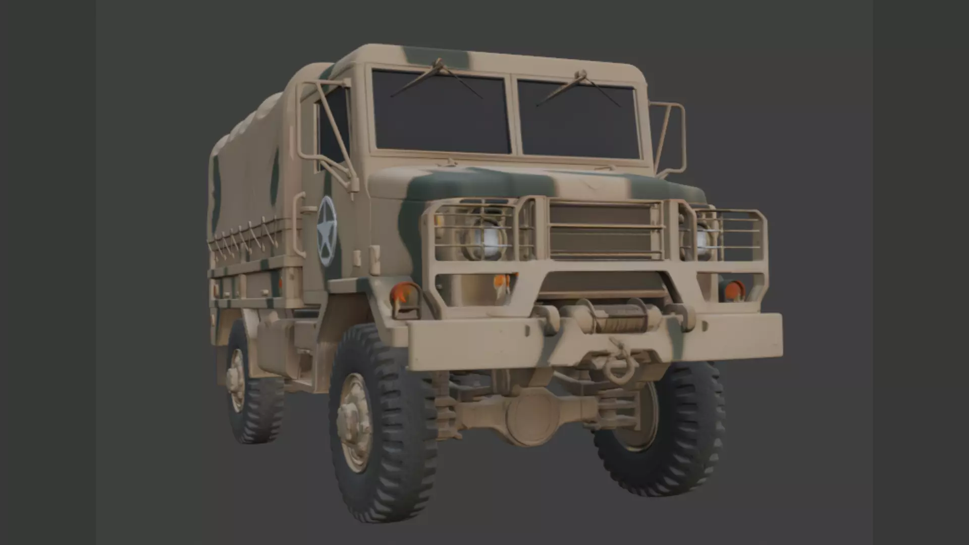 Military Cargo Truck 3D Model 3D model_5