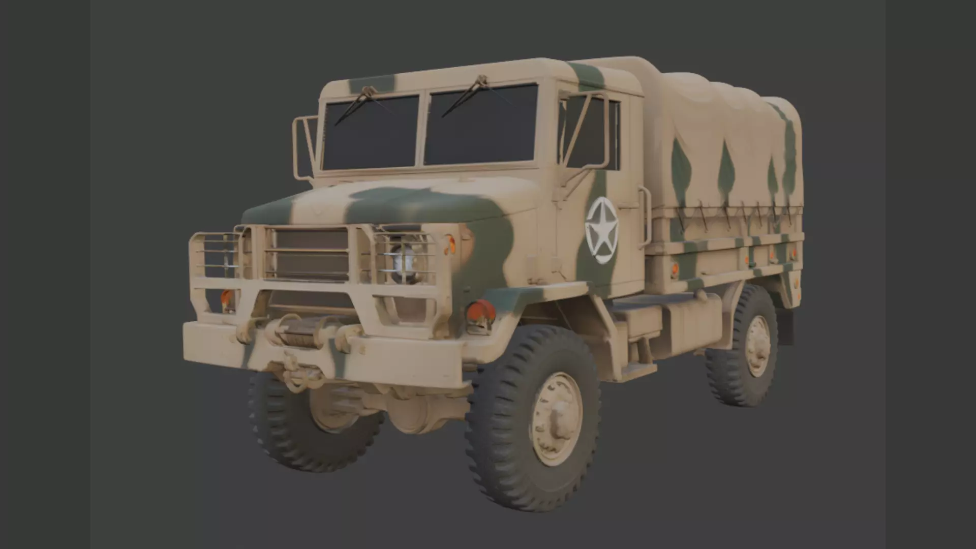 Military Cargo Truck 3D Model 3D model_0
