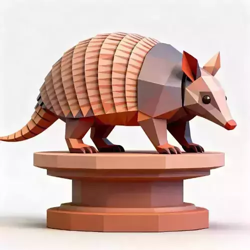 2653  Low Poly   Australian Armadillo    3D Model