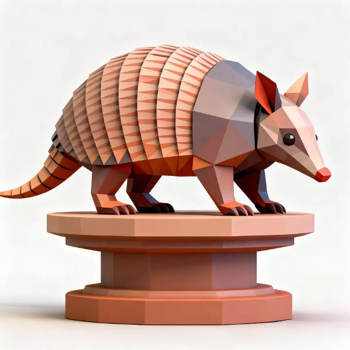 2653 Low Poly Australian Armadillo 3D Model art STL DND 3D print model