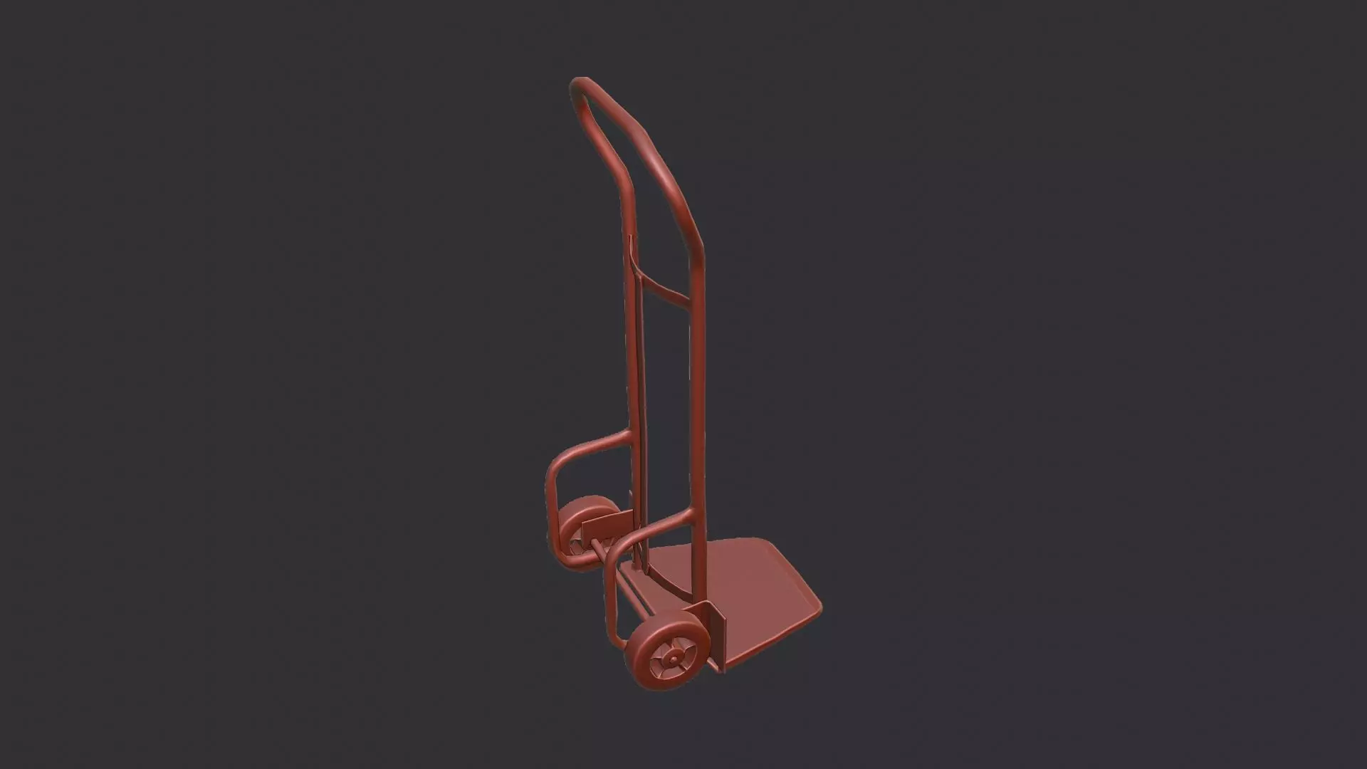 Industrial Hand Dolly Cart Low-poly 3D model_6