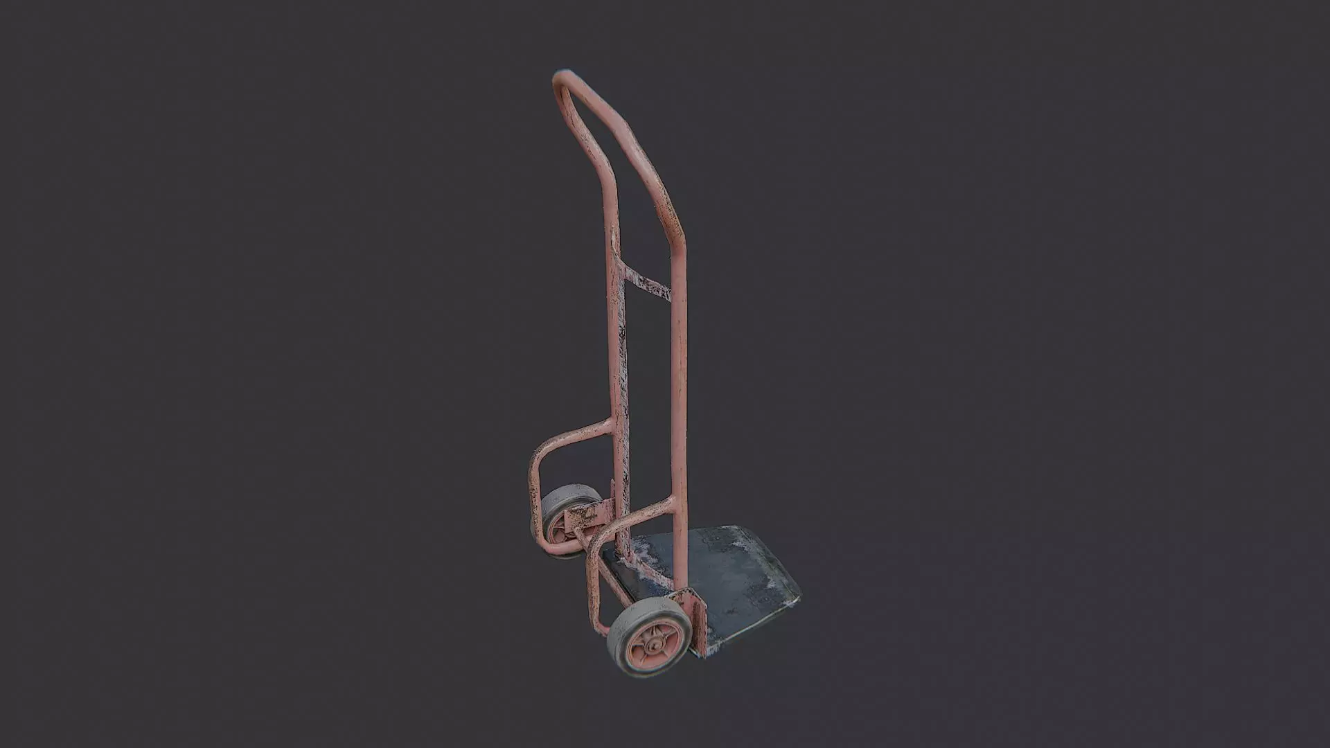 Industrial Hand Dolly Cart Low-poly 3D model_0