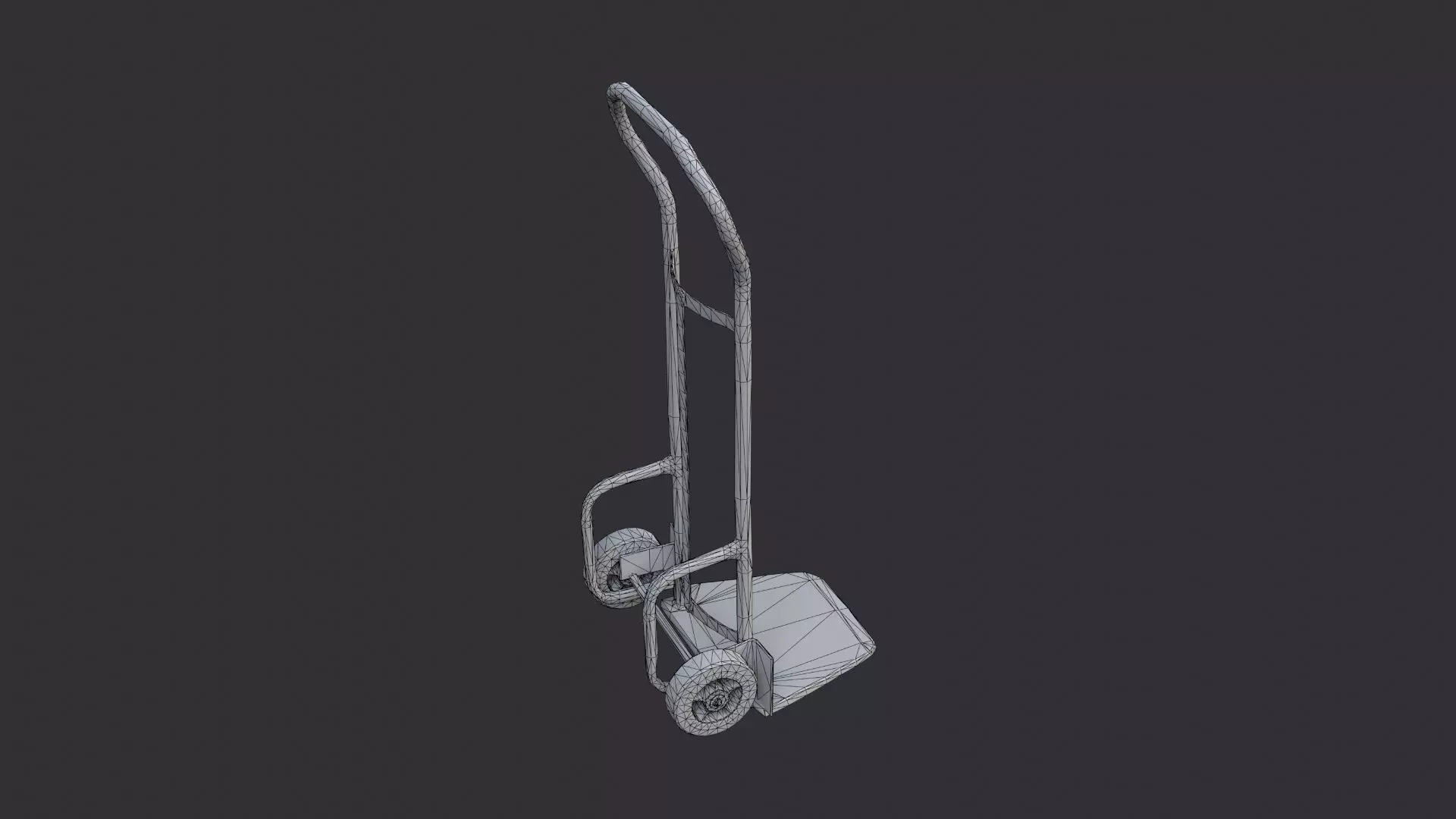 Industrial Hand Dolly Cart Low-poly 3D model_7