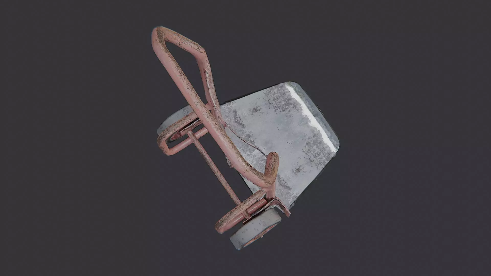 Industrial Hand Dolly Cart Low-poly 3D model_4