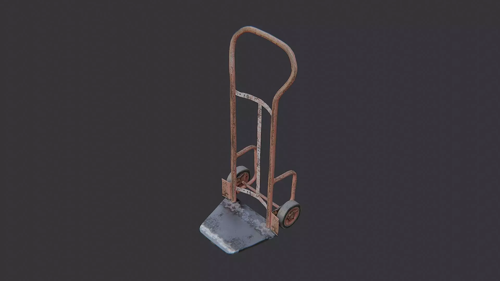 Industrial Hand Dolly Cart Low-poly 3D model_3