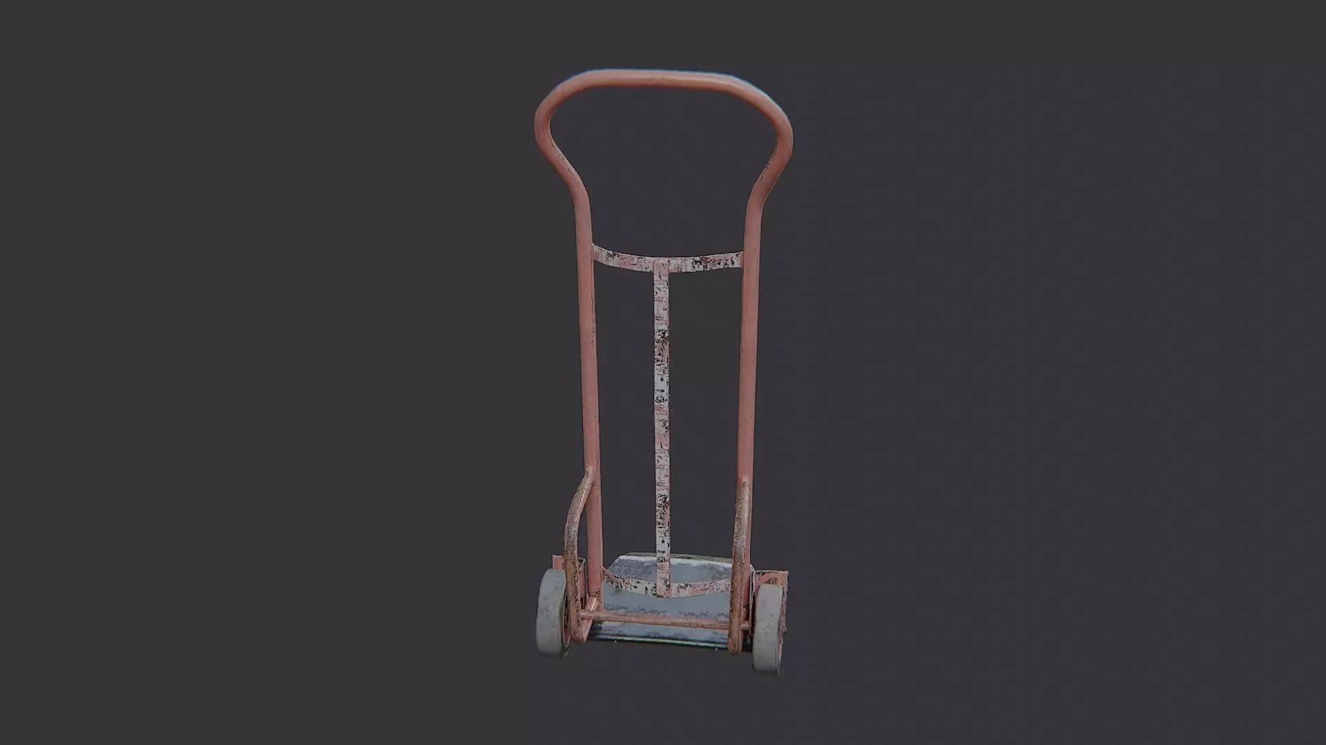Industrial Hand Dolly Cart Low-poly 3D model_1