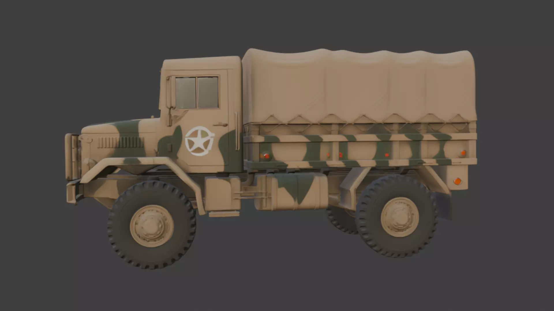Military Cargo Truck 3D Model 3D model_1