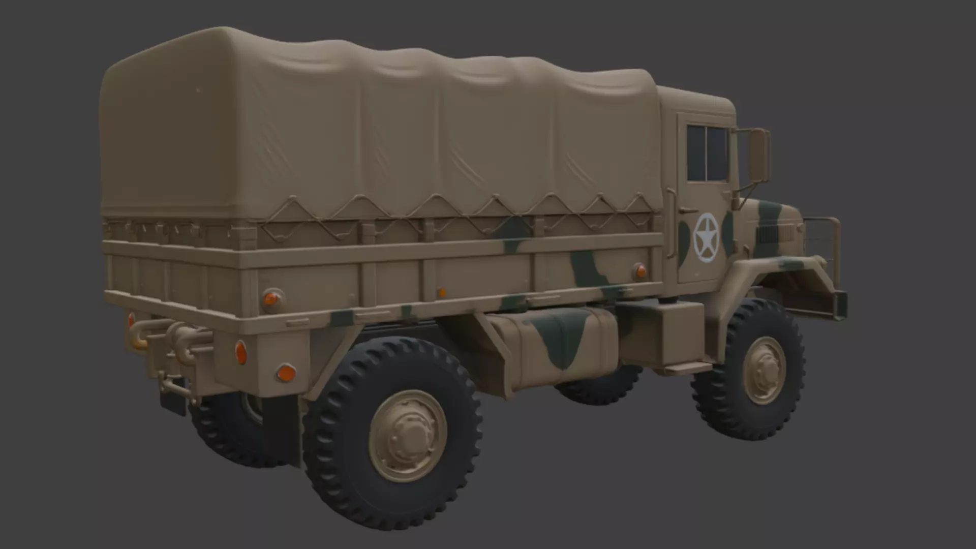 Military Cargo Truck 3D Model 3D model_4