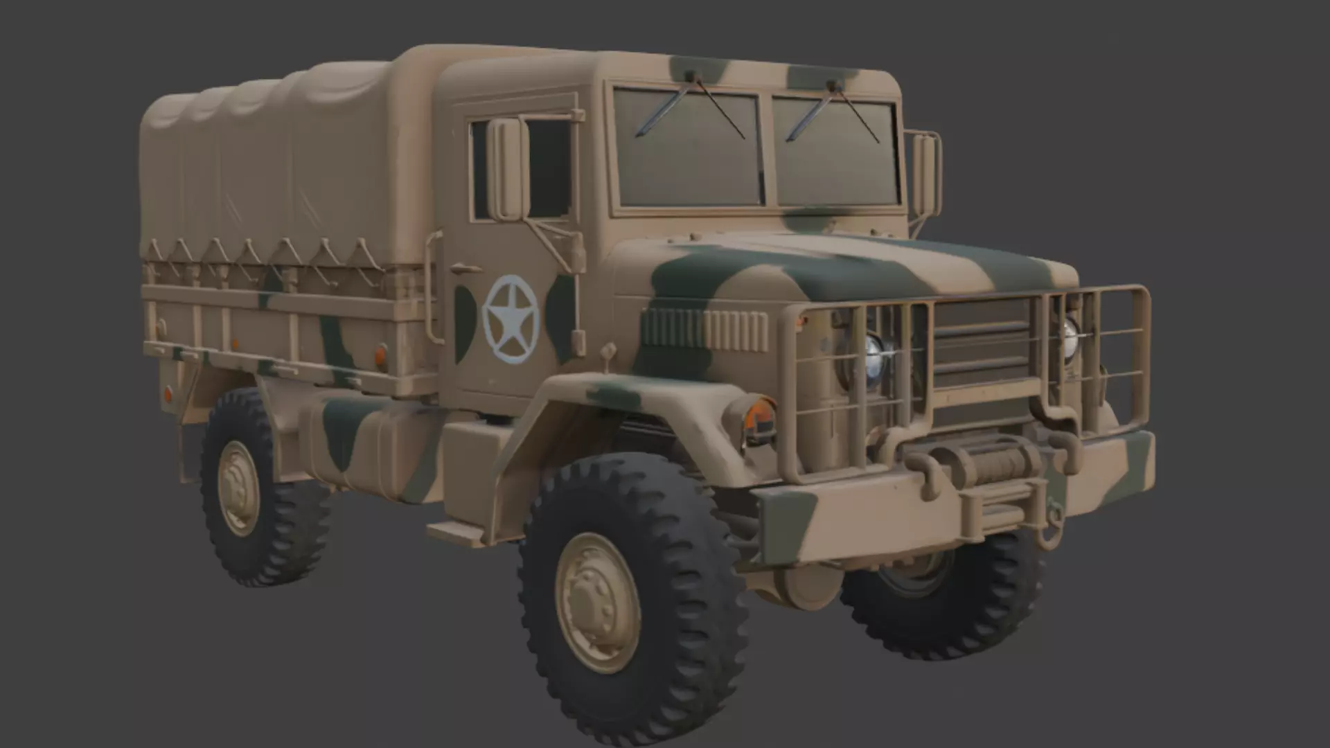 Military Cargo Truck 3D Model 3D model_5