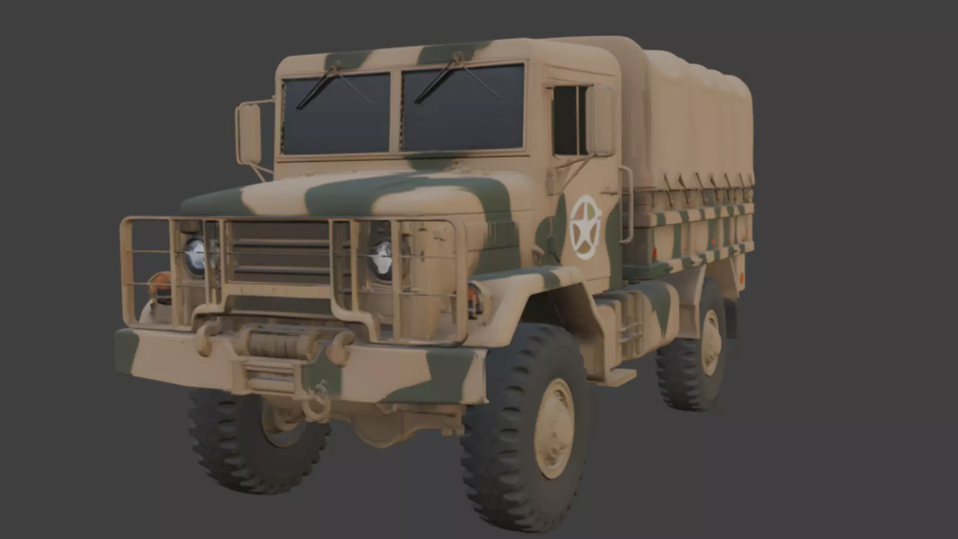 Military Cargo Truck 3D Model 3D model_0