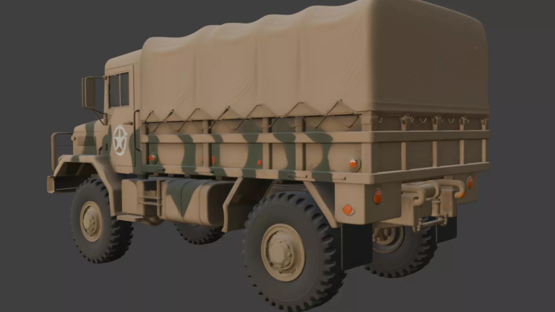 Military Cargo Truck 3D Model 3D model_2