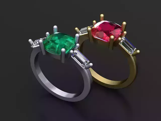 3D DIAMOUND RING 3D PRINTABLE MODEL 