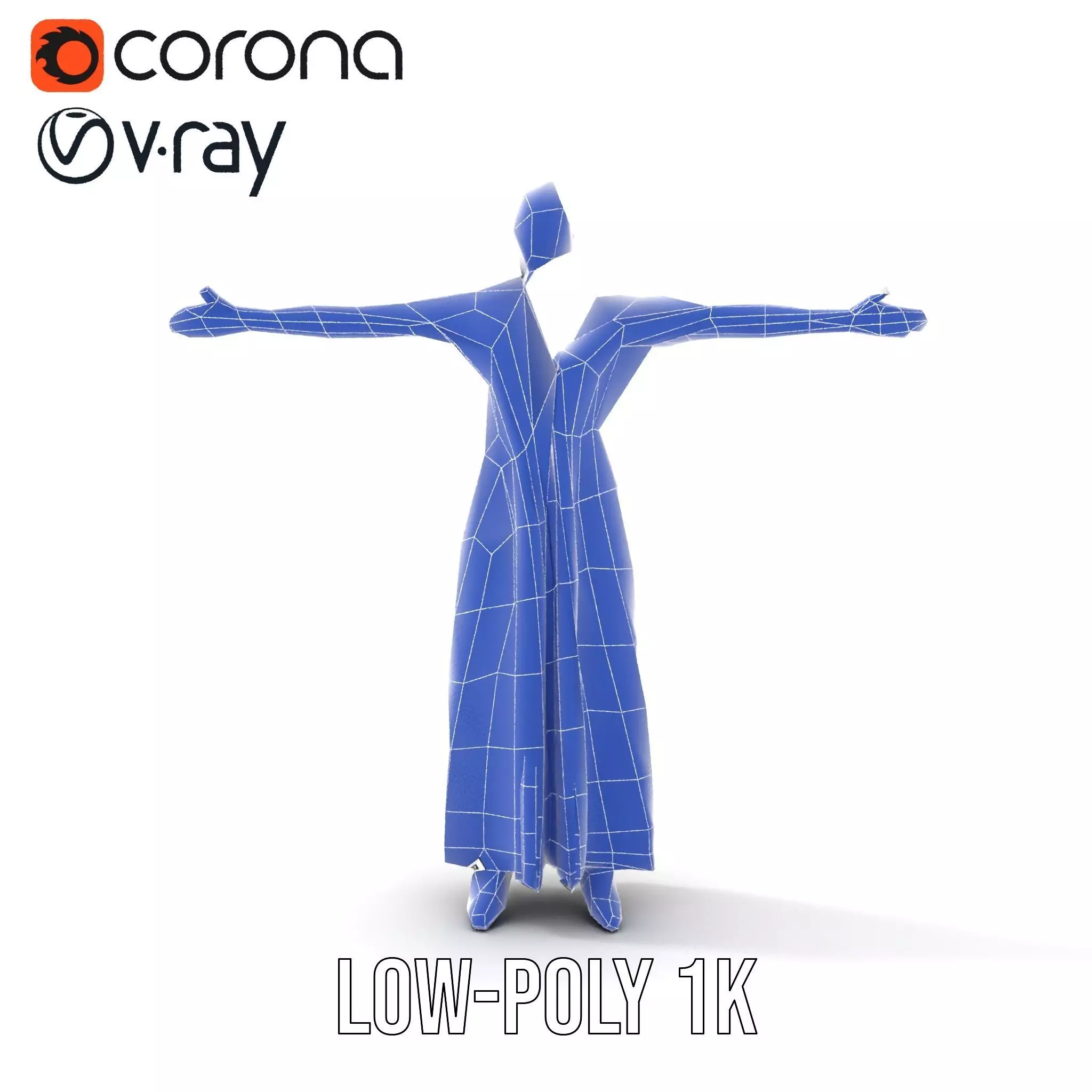 Elegant Floral Dress model pack Low-poly 3D model_22